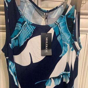 MOLERANI Women's Casual Plain Simple T-Shirt Loose Dress Sz M